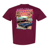 2023 Cruisin Endless Summer official car show event t-shirt maroon Ocean City MD