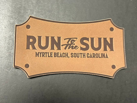 2025 Run to the Sun Official Leather Hat Patch, Myrtle Beach, South Carolina