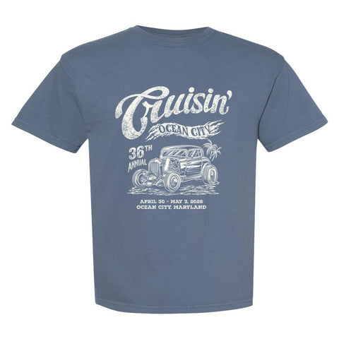 2026 Cruisin official classic car show t-shirt blue jean Ocean City Maryland