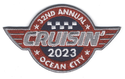 2023 Cruisin Ocean City Hat Patch, Ocean City, Maryland