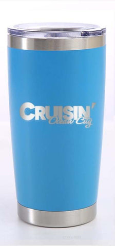 2023 Cruisin Ocean City official car show event YETI style cup teal blue
