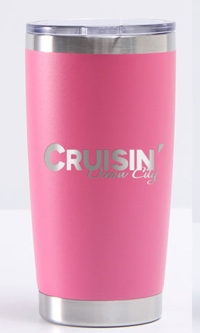 2023 Cruisin Ocean City official car show event YETI style cup pink