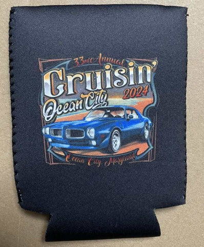 2024 Cruisin Ocean City official car show event can coolie (pack of 2)