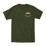 SALE ITEM 2017 Run to the Sun official car show event t-shirt Military Green Myrtle Beach, SC