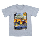 2017 Run to the Sun official classic car show event youth t-shirt athletic gray Myrtle Beach, SC