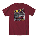 SALE - 2018 Cruisin official classic car show event t-shirt maroon Ocean City MD - US 13 Dragway