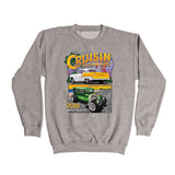 2018 Cruisin official classic car show event gray sweatshirt Ocean City Maryland