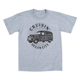 2018 Cruisin official classic car show event t-shirt gray Ocean City Maryland