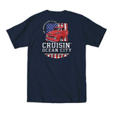 2019 Cruisin official classic car show event t-shirt navy Ocean City MD patriotic