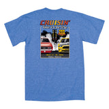 2019 Cruisin official classic car show event t-shirt heather royal OC, MD - US-13 Dragway