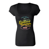 2019 Cruisin Endless Summer car show women black scoop neck glitter t-shirt Ocean City MD