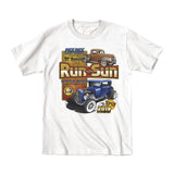 2019 Run to the Sun official classic car show event youth t-shirt white Myrtle Beach, SC