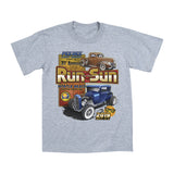 2019 Run to the Sun official classic car show event youth t-shirt gray Myrtle Beach, SC