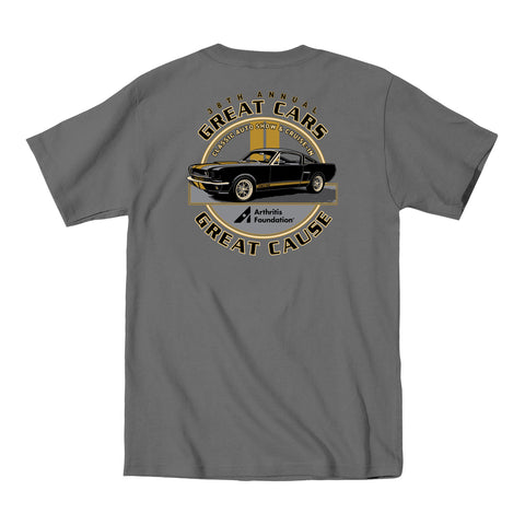 38th Annual Classic Auto Show 2021 event t-shirt short sleeve charcoal