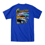 2021 Cruisin official classic car show event t-shirt royal blue Ocean City Maryland