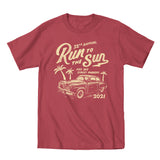 2021 Run to the Sun official car show event t-shirt red brick Myrtle Beach, SC