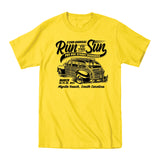 2021 Run to the Sun official car show event t-shirt yellow Myrtle Beach, SC