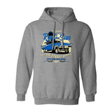 2021 Run to the Sun official car show hooded sweatshirt athletic gray Myrtle Beach, SC
