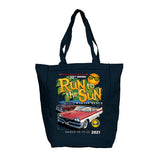 2021 Run to The Sun official car show navy blue tote bag Myrtle Beach SC