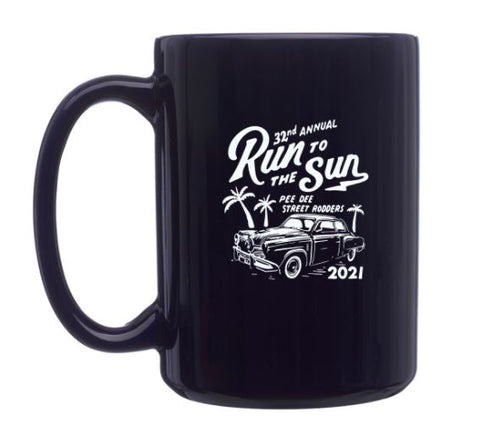 2021 Run to The Sun official car show ceramic coffee mug Myrtle Beach SC