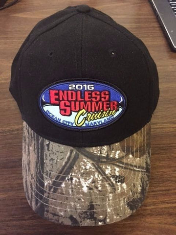 2016 Cruisin Endless Summer official carshow event hat black and camo Ocean City MD