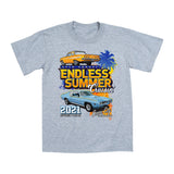 2021 Cruisin Endless Summer classic car show event youth t-shirt gray Ocean City MD