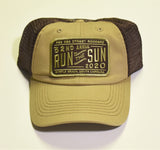 2020 Run to the Sun official car show event trucker hat tan with brown mesh