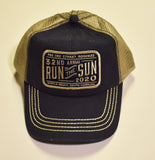 2020 Run to the Sun official car show event trucker hat navy blue and tan