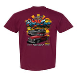 2022 Run to the Sun official car show event t-shirt maroon Myrtle Beach, SC
