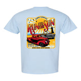 2022 Run to the Sun official car show event t-shirt light blue Myrtle Beach, SC