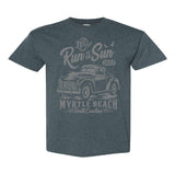 2022 Run to the Sun official car show event t-shirt heather black Myrtle Beach, SC