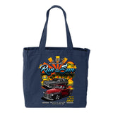 2022 Run to The Sun official car show navy blue tote bag Myrtle Beach SC