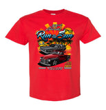 2022 Run to the Sun official classic car show event youth t-shirt red Myrtle Beach, SC