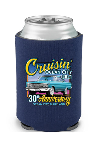 2021 Cruisin Ocean City official car show can coolie (pack of 2)