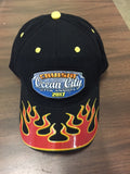 2017 Cruisin official carshow event hat black with red flame Ocean City MD