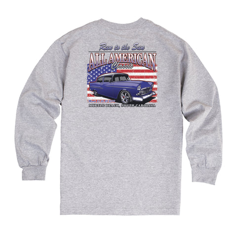 2019 Run to the Sun official car show long sleeve t-shirt gray Myrtle Beach, SC alt