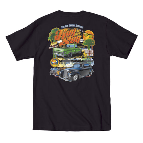 2016 Run to the Sun official car show event t-shirt black Myrtle Beach South Carolina