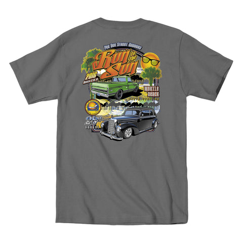 2016 Run to the Sun official car show event t-shirt charcoal Myrtle Beach, SC