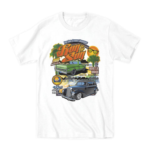2016 Run to the Sun official car show event t-shirt white Myrtle Beach South Carolina