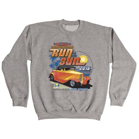 2016 Run to the Sun official car show event gray sweatshirt Myrtle Beach, SC