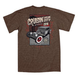 2016 Cruisin official classic car show event t-shirt brown Ocean City Maryland