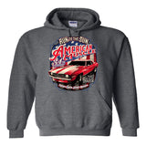 2023 Run to the Sun official car show hooded sweatshirt heather charcoal Myrtle Beach, SC