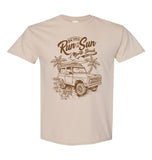 2023 Run to the Sun official car show event t-shirt tan Myrtle Beach, SC