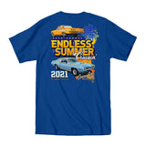 2021 Cruisin Endless Summer official car show event t-shirt royal blue Ocean City MD