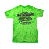 2019 Cruisin Endless Summer car show event t-shirt lime green tie dye Ocean City MD